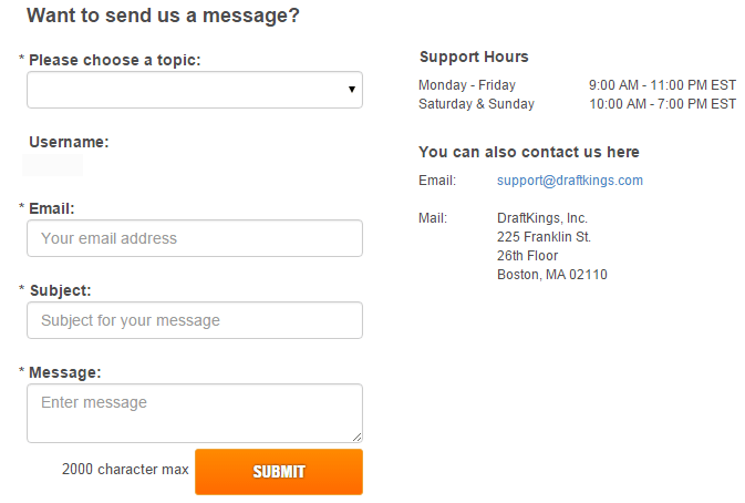 DraftKings Support